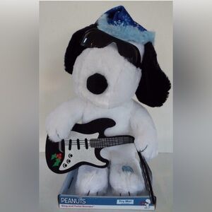 Peanuts Christmas Snoopy Plush with Guitar - He plays the Peanuts Song